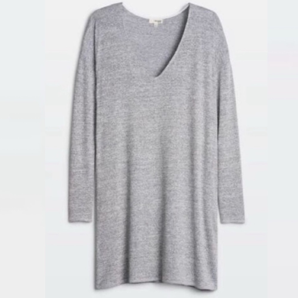 Aritzia Wilfred Gail Dress Long Sleeve Heather Grey Size Small Reposa Pockets S